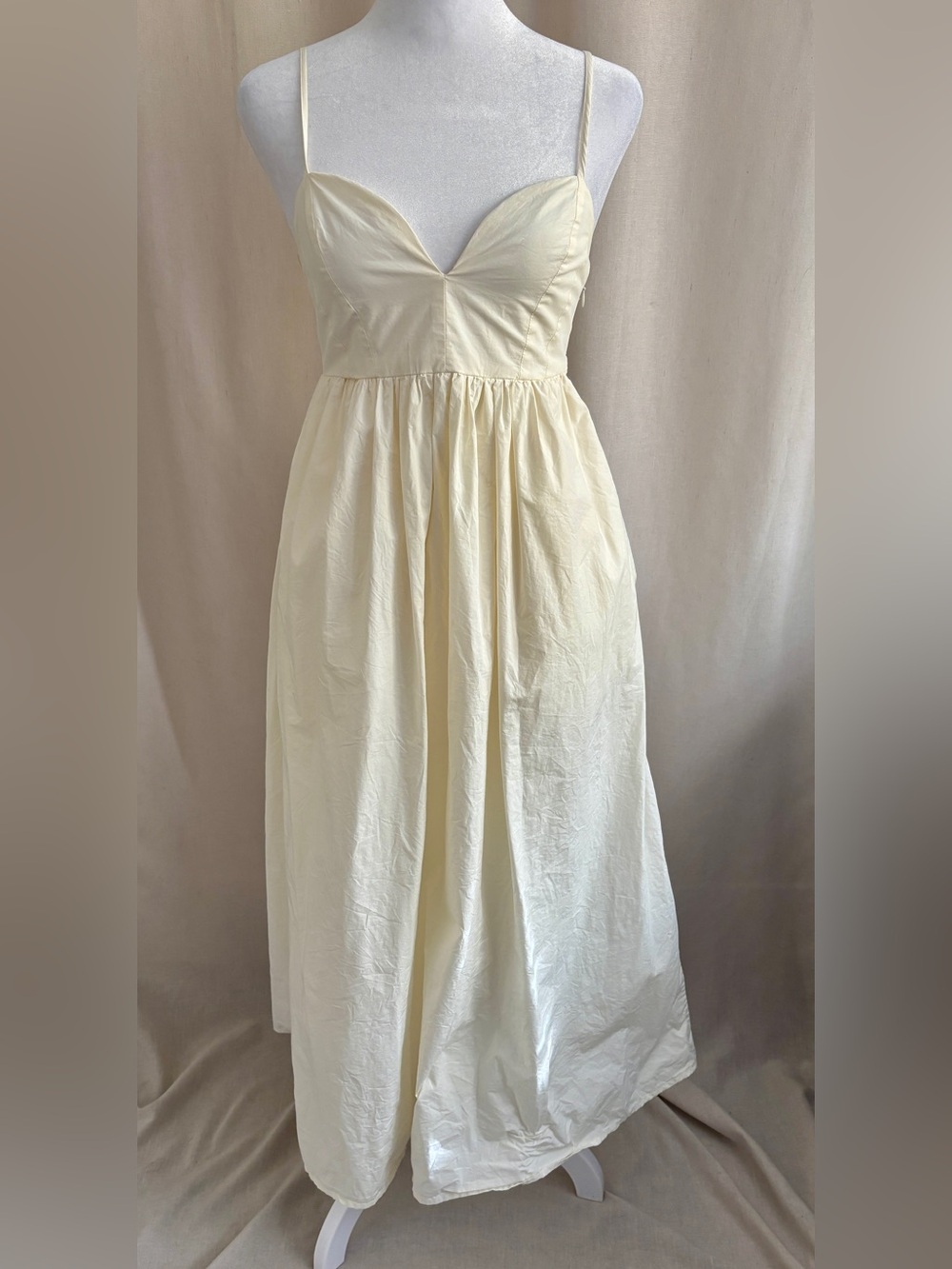 Oak + Fort Poplin Midi Dress — Size XS